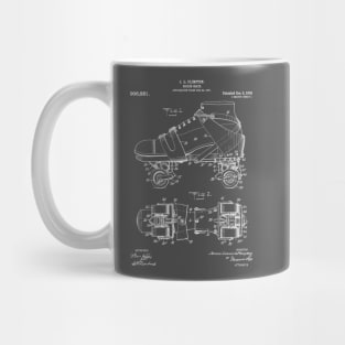 Roller Skates Patent - Derby Fan Skater Art - Antique Mug